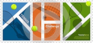 Tennis tournament Poster, Banner or Flayer - Players, Rackets and Ball on the line, net challenge - Simple retro competition - Spo