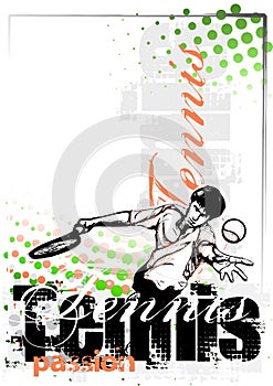 Tennis vector poster background