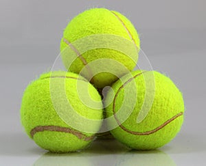 Tennisball on white background photo