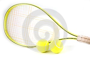 Tennisracket with balls