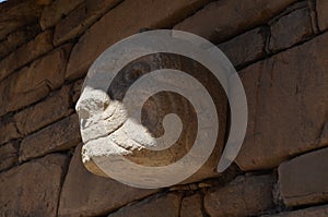 Tenon Head at the Chavin de Huantar archaeological site, Ancash province, Peru