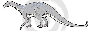 tenontosaurus dinosaur ancient vector illustration transparent background