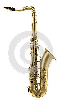 Tenor saxophone isolated on white