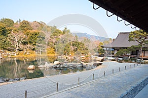 Tenryu-ji Temple in Kyoto, Japan. It is part of UNESCO World Heritage Site