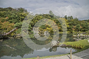 The Tenryuji Temple Zen Garden At Arashiyama Kyoto Japan