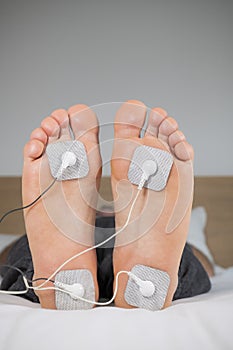 TENS Therapy for heel pain or Plantar Fasciitis, self-administered at home