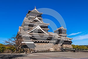 Tenshu of Kumamoto castle in kumamoto city, kyushu, japan