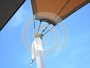 Tensile exterior roof structure detail