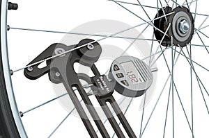 Tension Meter with bicycle spokes, 3D rendering