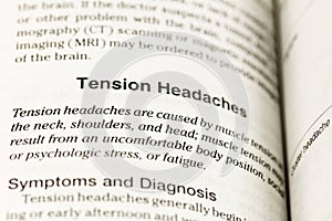 Tension migraine headache pain stress depression illness muscle tension