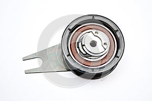 Tension pulley isolated on the