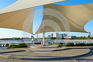 Tensioned membrane structure architecture