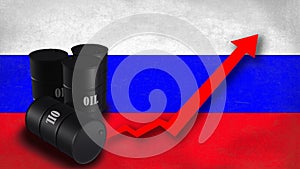 Tensions between Russia and Ukraine have led to a continued spike in global oil prices, Oil storage barrel 3D, Russian oil