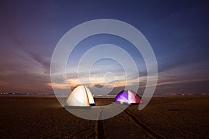 Tent on beach