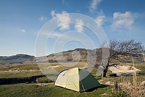 Tent at Calgary beach on Mull