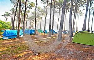 Tent camping