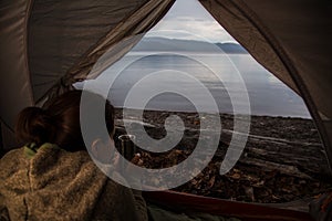 Tent camping on Babine Lake