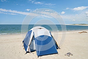 Tent Camping On The Beach