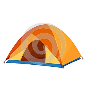 Tent camping in outdoor travel