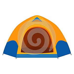 Tent camping in outdoor travel