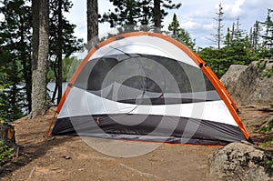 Tent at Campsite in the Wilderness