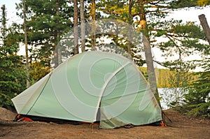 Tent at Campsite in the Wilderness