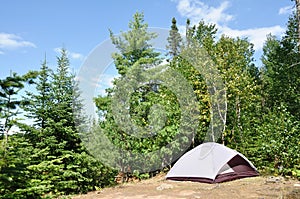 Tent at Campsite in the Wilderness