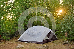 Tent at Campsite in the Wilderness