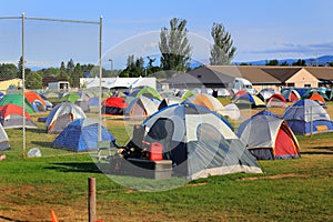 Tent City for Firefighters, volunteers, and servic