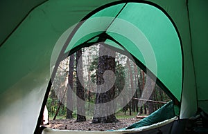 Tent on the forest