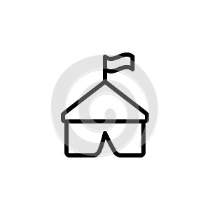 tent icon. Element of minimalistic icons for mobile concept and web apps. Thin line icon for website design and development, app d