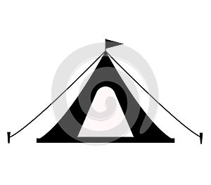 Tent icon on white background. flat style. tourist tent icon for your web site design, logo, app, UI. tent camping symbol. tent photo
