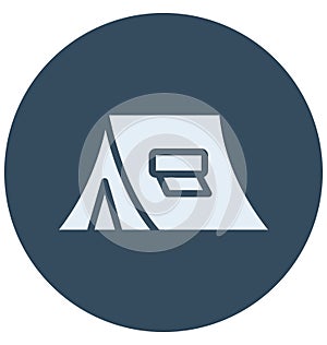 Tent Isolated Vector Icon which can easily modify or edit