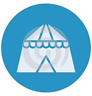 Tent Isolated Vector Icon which can easily modify or edit