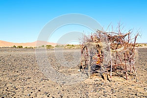 tent in the morocco stone sky