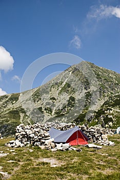 Tent in the mountains