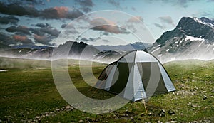 Tent in the Mountains