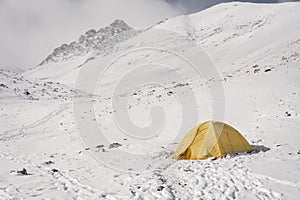 Tent in the mountains