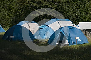 Tent in mountains