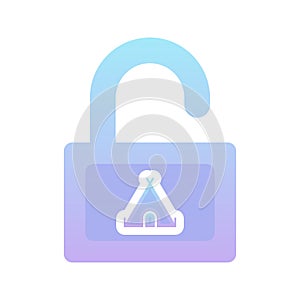 Tent padlock logo gradient design template icon element
