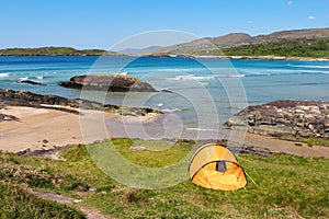 Tent in Ring of Kerry coast