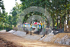 Tent situated in jhilimili resort surrounded by trees