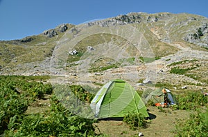 Tent tents mountain camping in theodoriana village greece