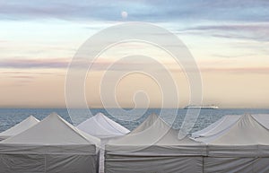 Tent Tops and Ferry Boat.