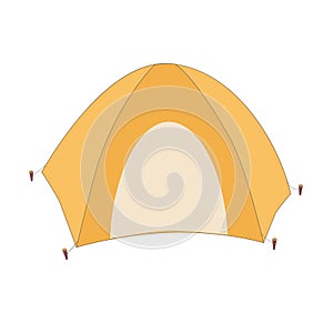 tent for travelling hiking on a white background