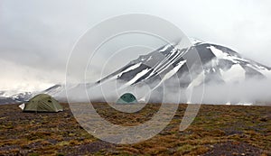 A Tent in Tundra in Svalbard photo