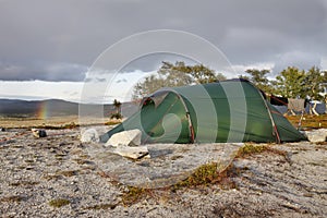 Tent in the wilderness of Norway