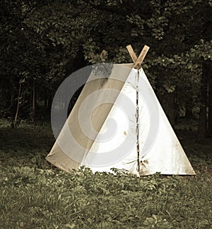 Tent in the woods