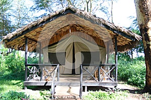 Tented accommodation in Africa