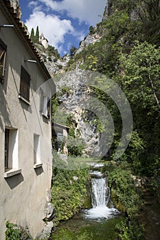 Village of Moutiers-Sainte-Marie in the French alps photo